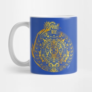 the quetzalcoatl codex in aztec pattern ecopop Mug